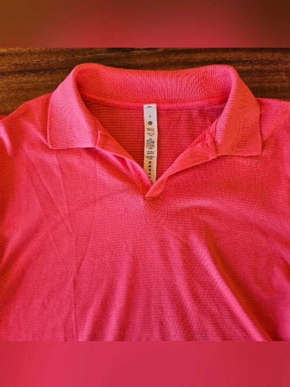 Lululemon Pink Swiftly Tech Polo Crop Short Sleeve Shirt Women's Size 8 Like New - Picture 3 of 8